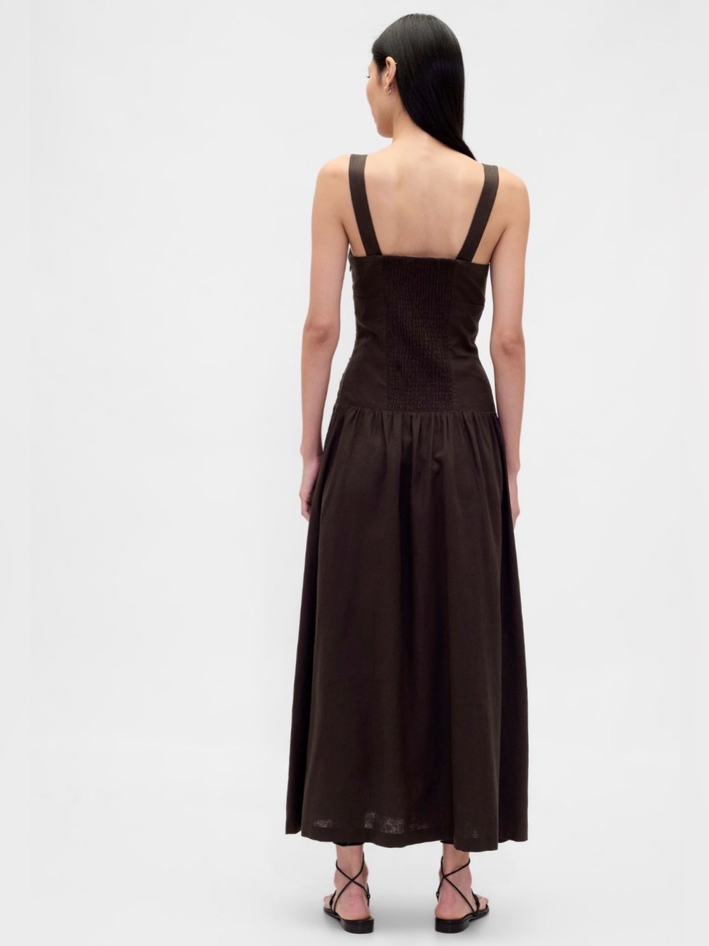 GAP Dark Brown Sleeveless Maxi Dress - Picture 2 of 9